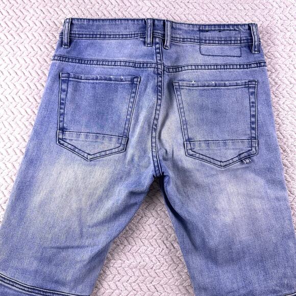 91 Cotton On Crop Slim Leg‎ Jeans Womens 30 Mid Rise Distressed Stretch Denim - Picture 7 of 16